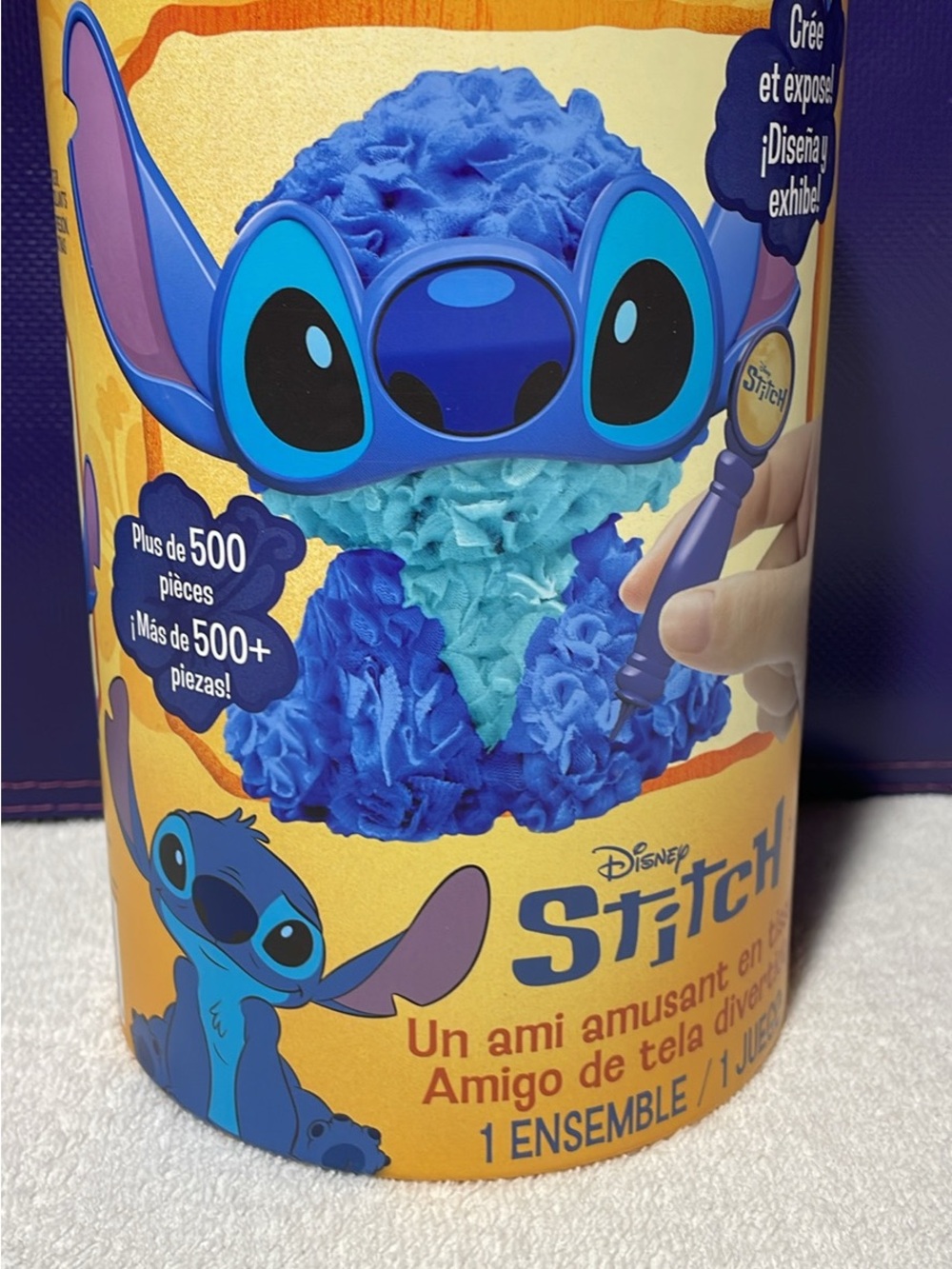 Disney Stitch Pom-Puff Craft Kit - Blue, Light Blue & Teal